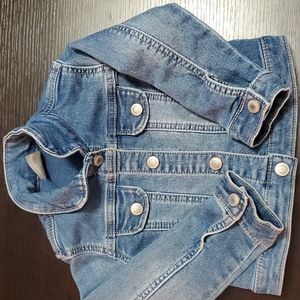 First Impressions Comfy Stretch denim jacket with snap closure